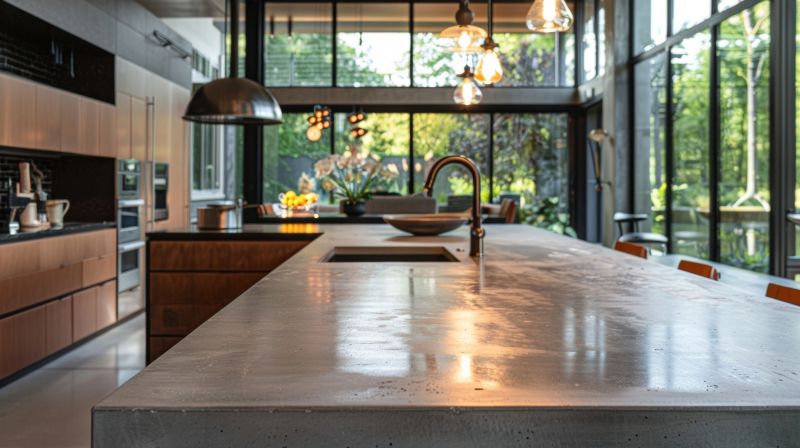 Cement Countertop Installation in Sonoma County, CA