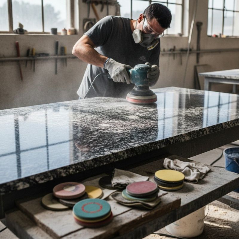 Local Countertop Polishing pros at work